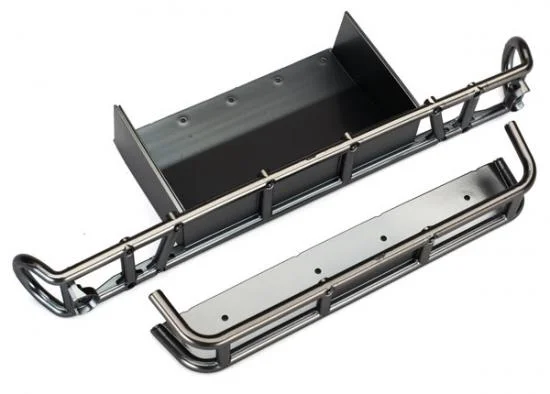 Traxxas Bumper rear/ bumper extension (satin black chrome-plated) — image 2 of 2