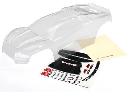 Traxxas Body E-Revo (clear requires painting)/window grill lights decal sheet &mdash; image 2 of 2