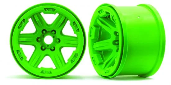 Traxxas Wheels 3.8 (green) (2) (17mm splined) — image 2 of 2