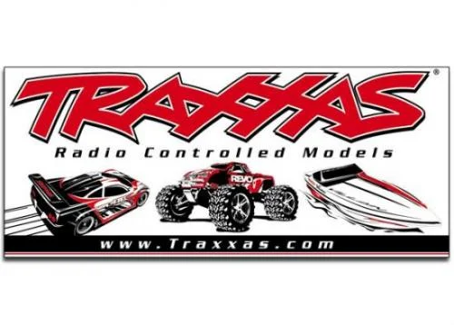 Traxxas racing banner, red & black (3x7 feet) — image 2 of 2