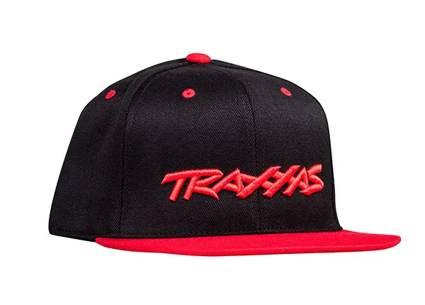 Traxxas Snap Hat Flat Bill Black / Red OSFA &mdash; image 2 of 2