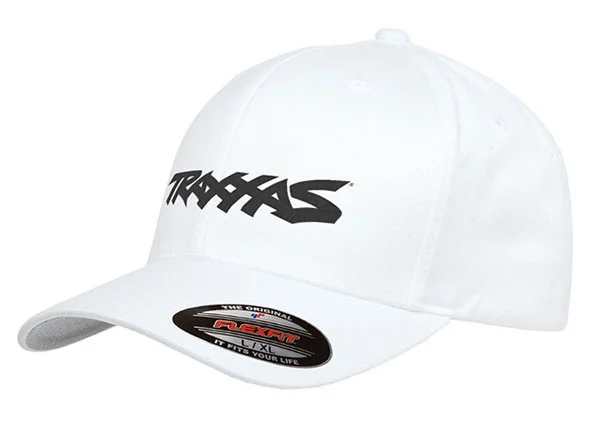 Traxxas Logo Flexfit Hat (White) &mdash; image 2 of 2
