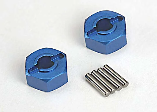 Traxxas Lightweight Blue-anodized Aluminium 12mm Hex Wheel Hubs (2) + Axle Pins (4) &mdash; image 3 of 3