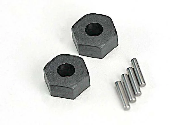 Traxxas 12mm Hex Wheel Hubs (2)/ stub axle pins (2) &mdash; image 3 of 3