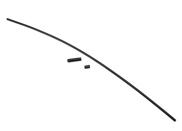 Traxxas Antenna tube black (1)/ vinyl antenna cap (1)/ wire retainer (1) &mdash; image 2 of 2