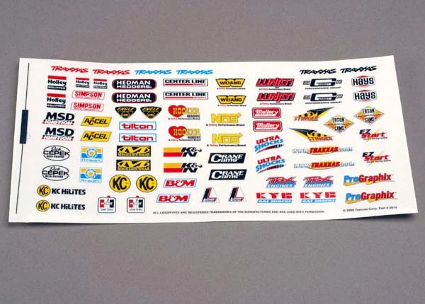 Traxxas Racing Sponsors decal sheet — image 3 of 3