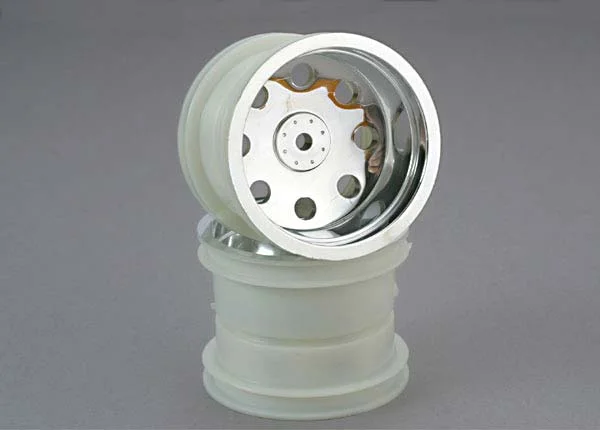 Traxxas Slotted Chrome 2.2 Wheels front — image 4 of 4