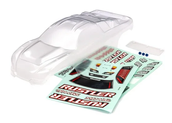 Traxxas Body, Rustler Clear/Decals — image 2 of 2