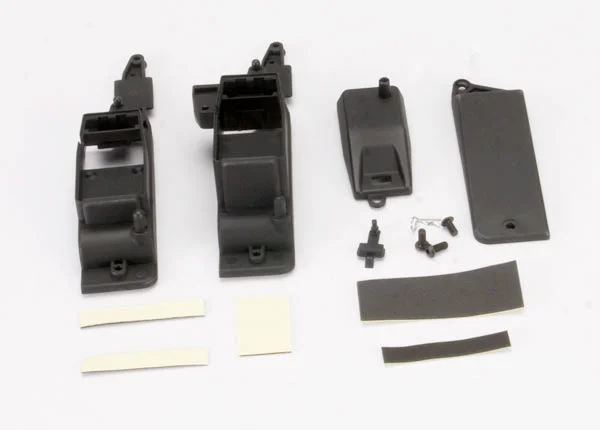 Traxxas Box receiver battery (2)/ cover/ foam pad adhesive/ charge jack plug (rubber)/ 4x8mm BCS (1)/ 4x12mm BCS (2) (contains both boxes to accommodate either AA battery holder or RX flat pack) — image 3 of 3