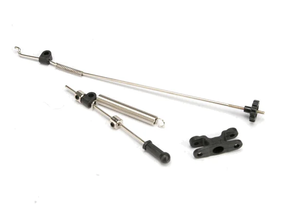 Traxxas Linkage set throttle brake (Jato) (includes servo horn rod guides brake spring brake adjustment dial rods (wires) throttle return spring hardware) — image 3 of 3
