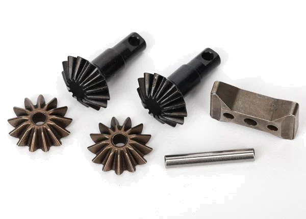 Traxxas Gear set differential (output gears (2)/ spider gears (2)/ spider gear shaft carrier support) — image 4 of 4