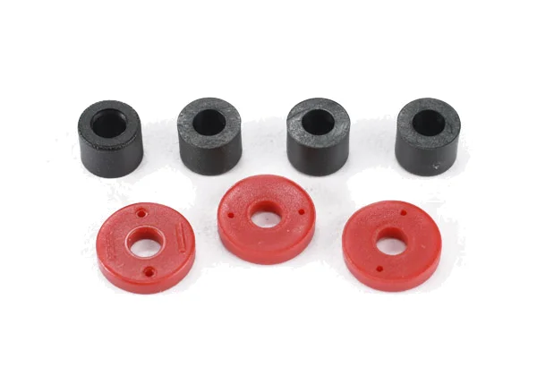Traxxas Piston damper (2x0.5mm hole red) (4)/ travel limiters (4) — image 3 of 3