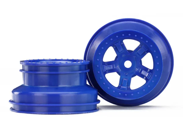 Traxxas Wheels SCT blue beadlock style dual profile (1.8 inner 1.4 outer) (2) — image 2 of 2