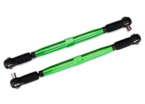Traxxas Toe links X-MAXX (TUBES green-anodized 7075-T6 Aluminium stronger than titanium) (157mm) (2)/ rod ends assembled with steel hollow balls (4)/ Aluminium wrench 10mm (1) — image 2 of 2
