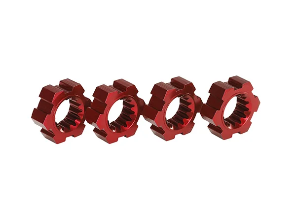 Traxxas X-MAXX Wheel hubs hex Aluminium (red-anodized) (4) &mdash; image 3 of 3