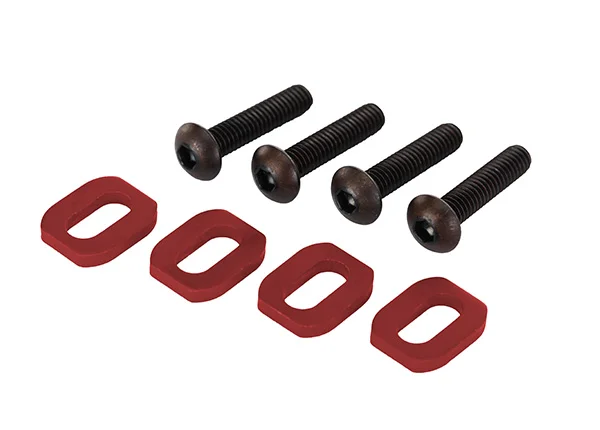 Traxxas X-MAXX Washers motor mount Aluminium (red-anodized) (4)/ 4x18mm BCS (4) — image 3 of 3