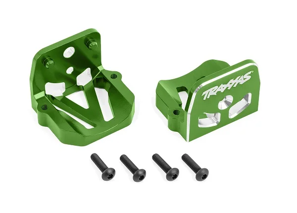 Traxxas Motor mounts, 6061-T6 aluminium (green-anodised) (front + rear) &mdash; image 2 of 2