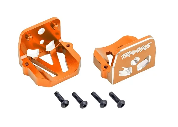 Traxxas Motor mounts, 6061-T6 aluminium (orange-anodised) (front + rear) — image 2 of 2