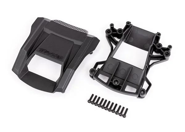 Traxxas Skid pads (hood scoop)/ mount/ 3x12mm CS (11) (attaches to 7812 body) &mdash; image 2 of 2