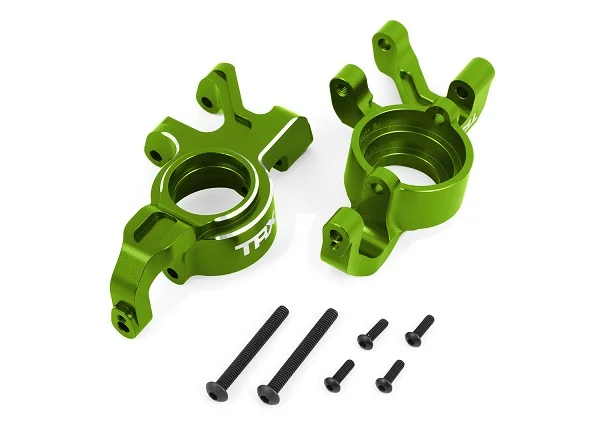 Traxxas Steering blocks, 6061-T6 aluminium (green-anodised), left + right &mdash; image 2 of 2