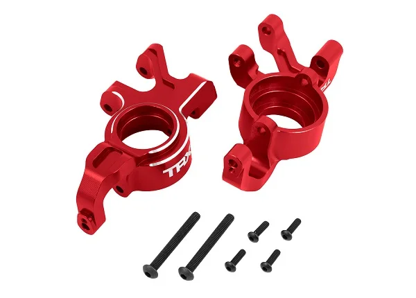 Traxxas Steering blocks, 6061-T6 aluminium (red-anodised), left + right — image 2 of 2