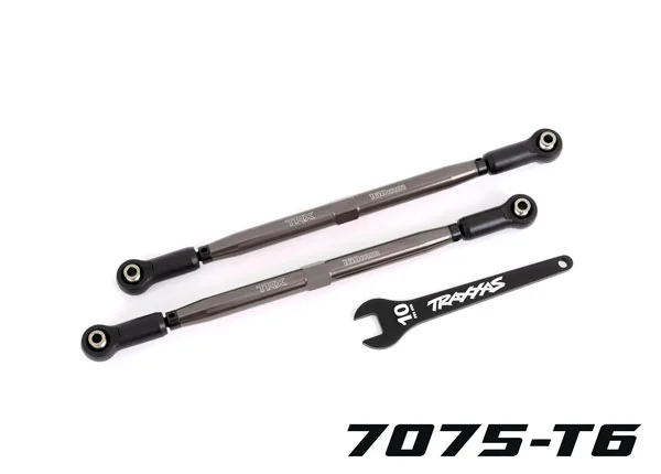 Traxxas Toe links, front (Tubes gray-anodised, 7075-T6 aluminium, stronger than titanium) (2) (for use with 7895 X-MAXX WideMaxx suspension kit) — image 2 of 2