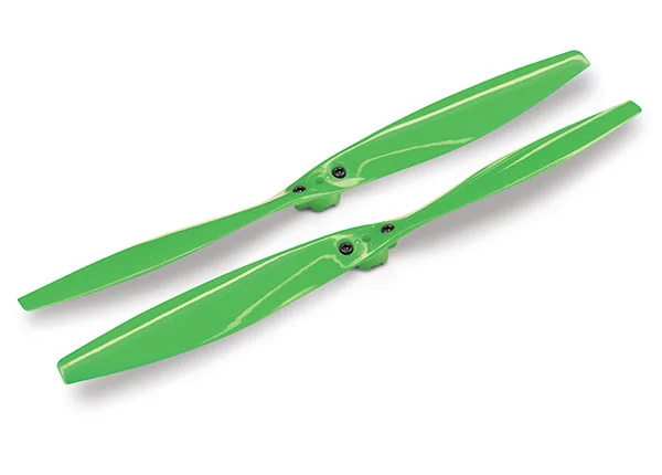 Traxxas Rotor blade set green (2) (with screws) — image 2 of 2