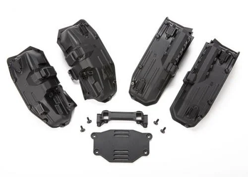 Traxxas Fenders inner (narrow) front rear (2 each)/ rock light covers (8)/ battery plate/ 3x8 flathead screws (4) &mdash; image 2 of 2