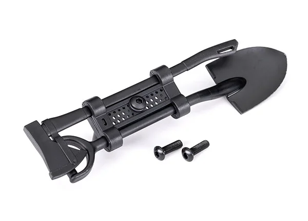 Traxxas Shovel/ axe (black)/ accessory mount/ mounting hardware — image 2 of 2