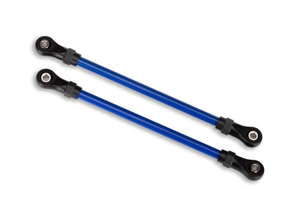 Traxxas Suspension links front lower blue (2) (5x104mm powder coated steel) (assembled with hollow balls) (for use with 8140X TRX-4 Long Arm Lift Kit) — image 2 of 2