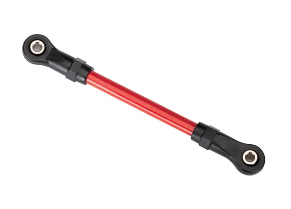 Traxxas Suspension link front upper 5x68mm (1) (red powder coated steel) (assembled with hollow balls) (for use with 8140R TRX-4 Long Arm Lift Kit) &mdash; image 2 of 2