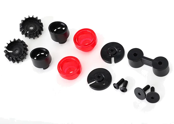 Traxxas Tail lights (2)/ tail light mounts (4) / exhaust tips (2)/ exhaust tip mount (1)/ 3x10 flathead screws (2)/ 3x8 BCS (2) &mdash; image 2 of 2