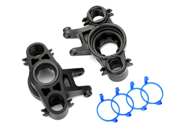 Traxxas Axle carriers left right (1 each) (use with 8x16mm 17x26mm ball bearings)/ dust boot retainers (4) — image 2 of 2