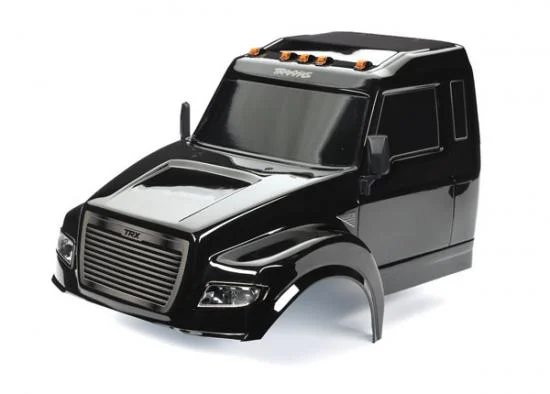 Traxxas Body, TRX-6 Ultimate RC Hauler, black (painted, decals applied) (includes headlights, roof lights, + side mirrors) — image 2 of 2