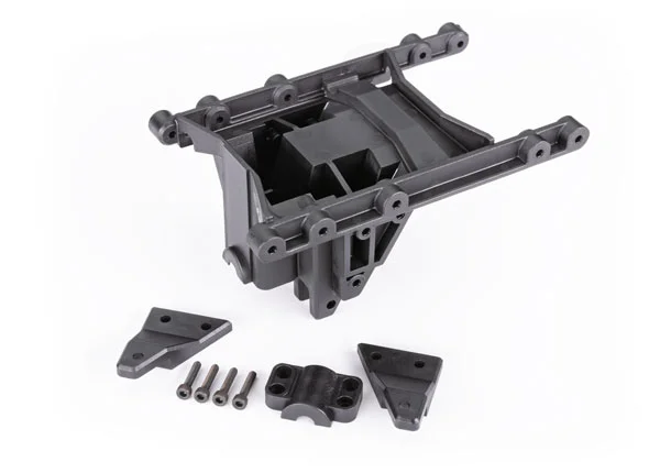 Traxxas Suspension mount, intermediate, TRX-6 (1)/ bearing cap (1)/ suspension link mounts (left + right)/ 2.5x12 CS (4) — image 2 of 2