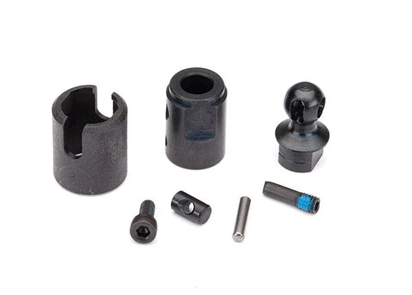 Traxxas Output drive transmission or differential (pin retainer (1)/ drive cup (1)/ drive ball (1)/ center ball (1)/ drive pin (1)/ 3x10 screw pin (1)/ cross pin (black) (1)/ 2.5x6 CS (with threadlock) (1) (u — image 2 of 2