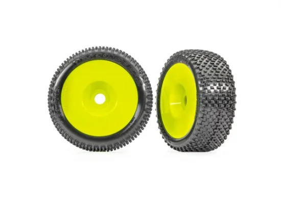 Traxxas Tyres + wheels, assembled, glued (yellow dished 3.0 wheels, Response Pro 3.0 tyres, foam inserts) (2) — image 2 of 2