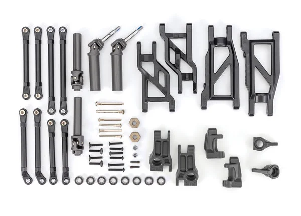 Traxxas Outer Driveline + Suspension Upgrade Kit, extreme heavy duty, black (fits Rustler 2WD or Stampede 2WD) — image 2 of 2