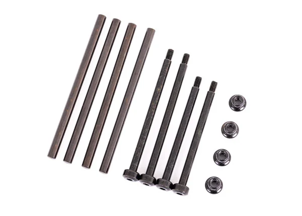 Traxxas Suspension pin set, front + rear (hardened steel), 4x67mm (4), 35x482mm (2), 35x567mm (2) / M3x05mm NL, flanged (2) — image 2 of 2
