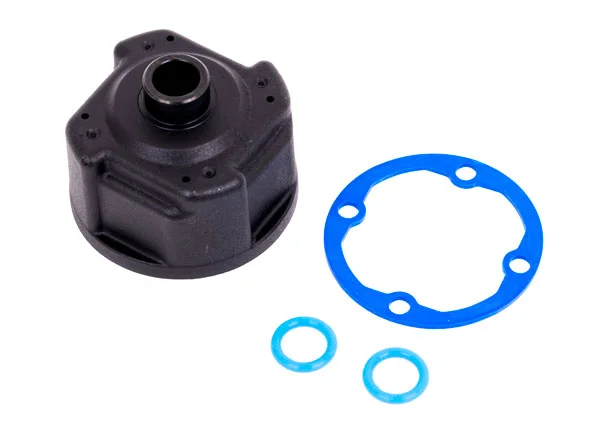 Traxxas Carrier, differential / differential bushing (metal) / o-rings (2) / ring gear gasket — image 2 of 2