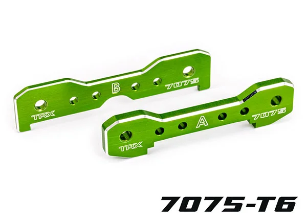 Traxxas Tie bars, front, 7075-T6 aluminium (green-anodised) (fits Sledge) — image 2 of 2