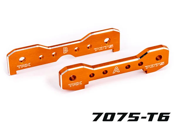 Traxxas Tie bars, front, 7075-T6 aluminium (orange-anodised) (fits Sledge) — image 2 of 2