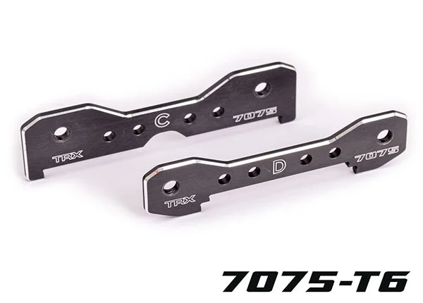 Traxxas Tie bars, rear, 7075-T6 aluminium (dark titanium-anodised) (fits Sledge) &mdash; image 2 of 2