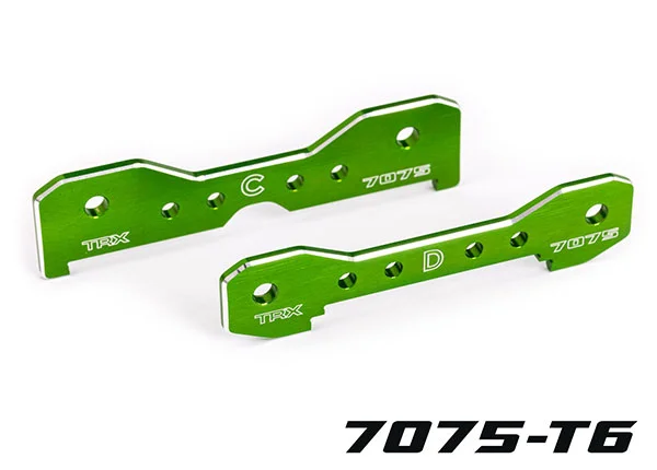 Traxxas Tie bars, rear, 7075-T6 aluminium (green-anodised) (fits Sledge) — image 2 of 2