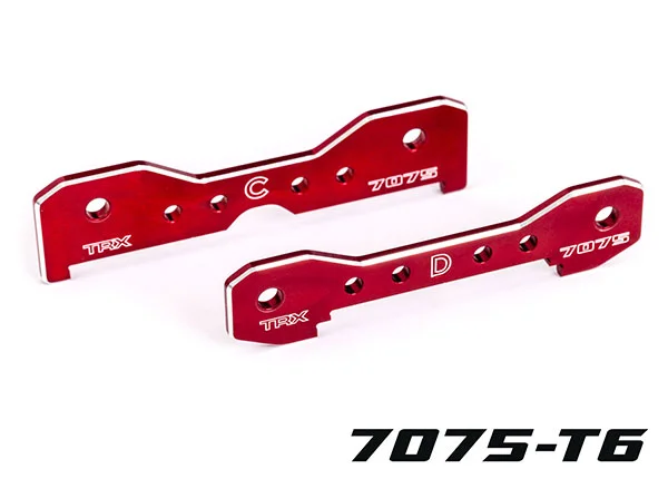 Traxxas Tie bars, rear, 7075-T6 aluminium (red-anodised) (fits Sledge) — image 2 of 2