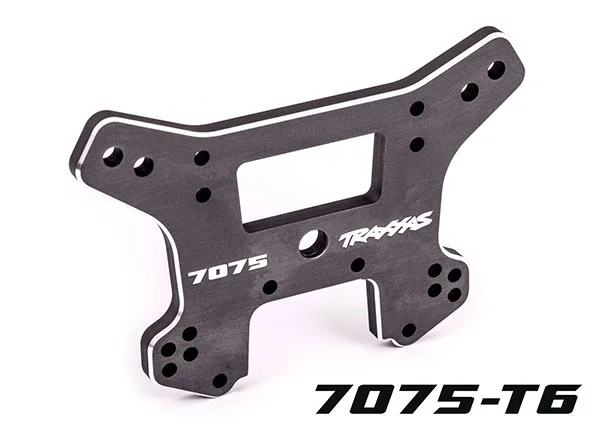 Traxxas Shock tower, front, 7075-T6 aluminium (dark titanium-anodised) (fits Sledge) &mdash; image 2 of 2