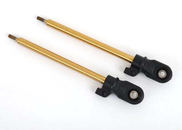 Traxxas Shock shaft, 80mm (GT-MAXX) (Tin-coated) (2) (assembled with rod ends and steel hollow balls) — image 2 of 2