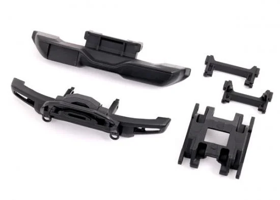 Traxxas Front bumper with winch/ rear bumper/ bumper mounts, front + rear/ centre skidplate — image 2 of 2