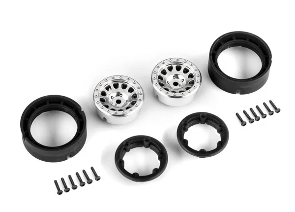 Traxxas Wheels, Method 105 1.0in, (satin chrome) (2) — image 2 of 2