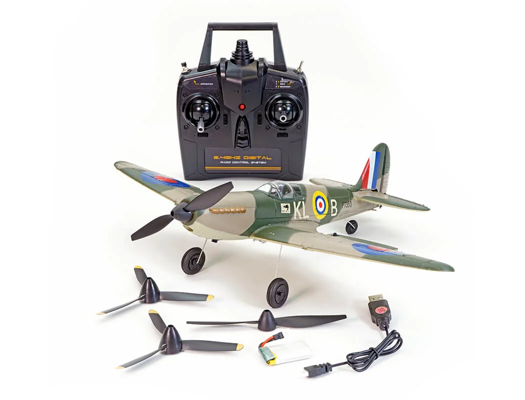 Volantex Spitfire 4Ch 400mm RTF w/Gyro | V761-12V2G
